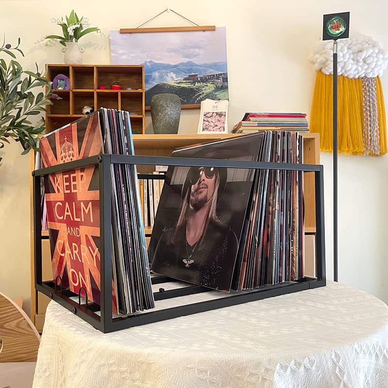 OrigoDeco Vinyl Record Storage Holder on Wheels | Home Organization - Image 7