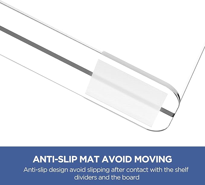 6 Pack 12 Inches [Extra Tall Version] Clear Shelf Dividers for Organization, Acrylic Closet Shelf Vertical Shelves Organizer for Bedroom, Office and Kitchen