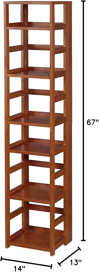 Niche Flip Flop Square Folding Bookcase, 67-inch, Cherry