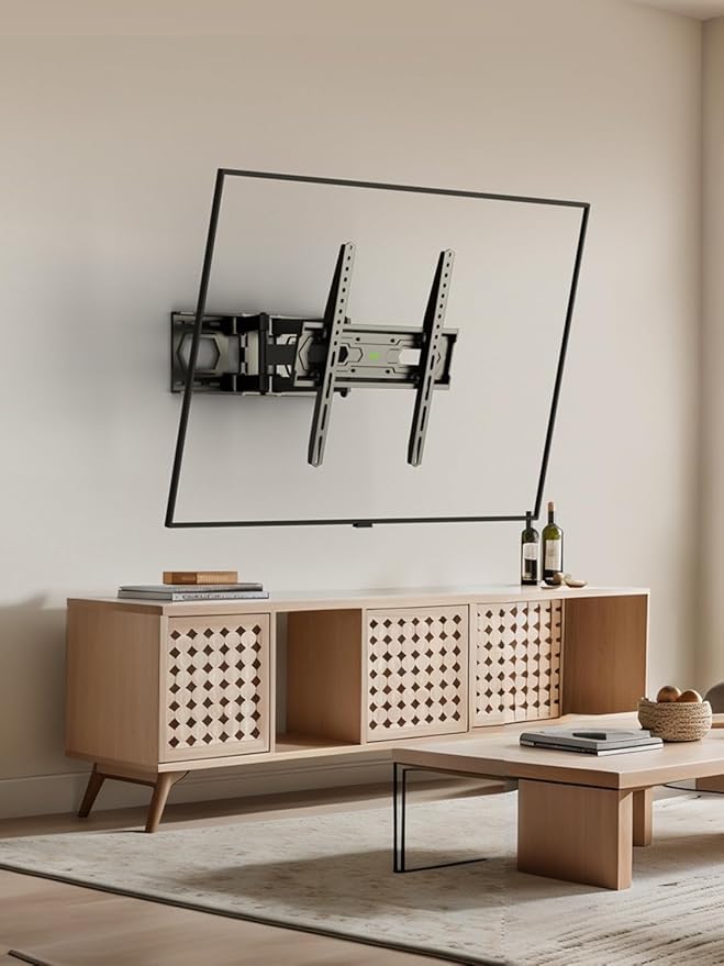 USX MOUNT TV Wall Mount for 32-70 inch Flat Screen/LED/4K up to 110lbs, Full Motion TV Mount Bracket with Swivel & Tilt Articulating Dual Arms, Max VESA 400x400mm, Fits 12/16" Wood Studs