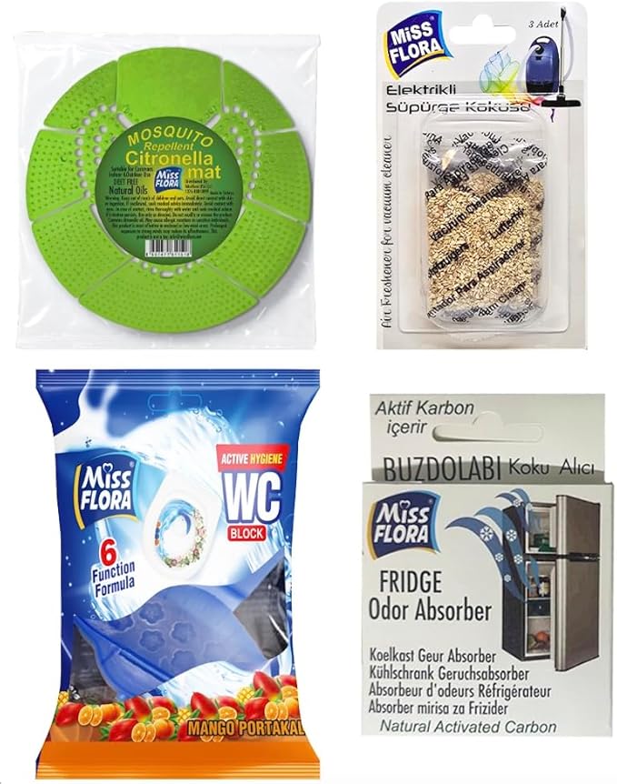16-Piece Home Freshener Bundle – Sachets, Closet & Car Freshener, WC Block, Fridge Absorber, Moisture Control | Whole-Home Odor Eliminator