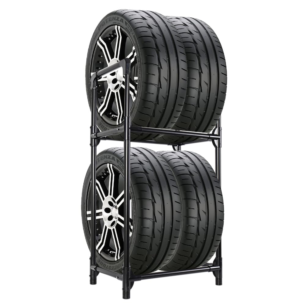 Hershii Tire Rack, Tire Storage Rack Stand Garage Storage Shelf - Image 1