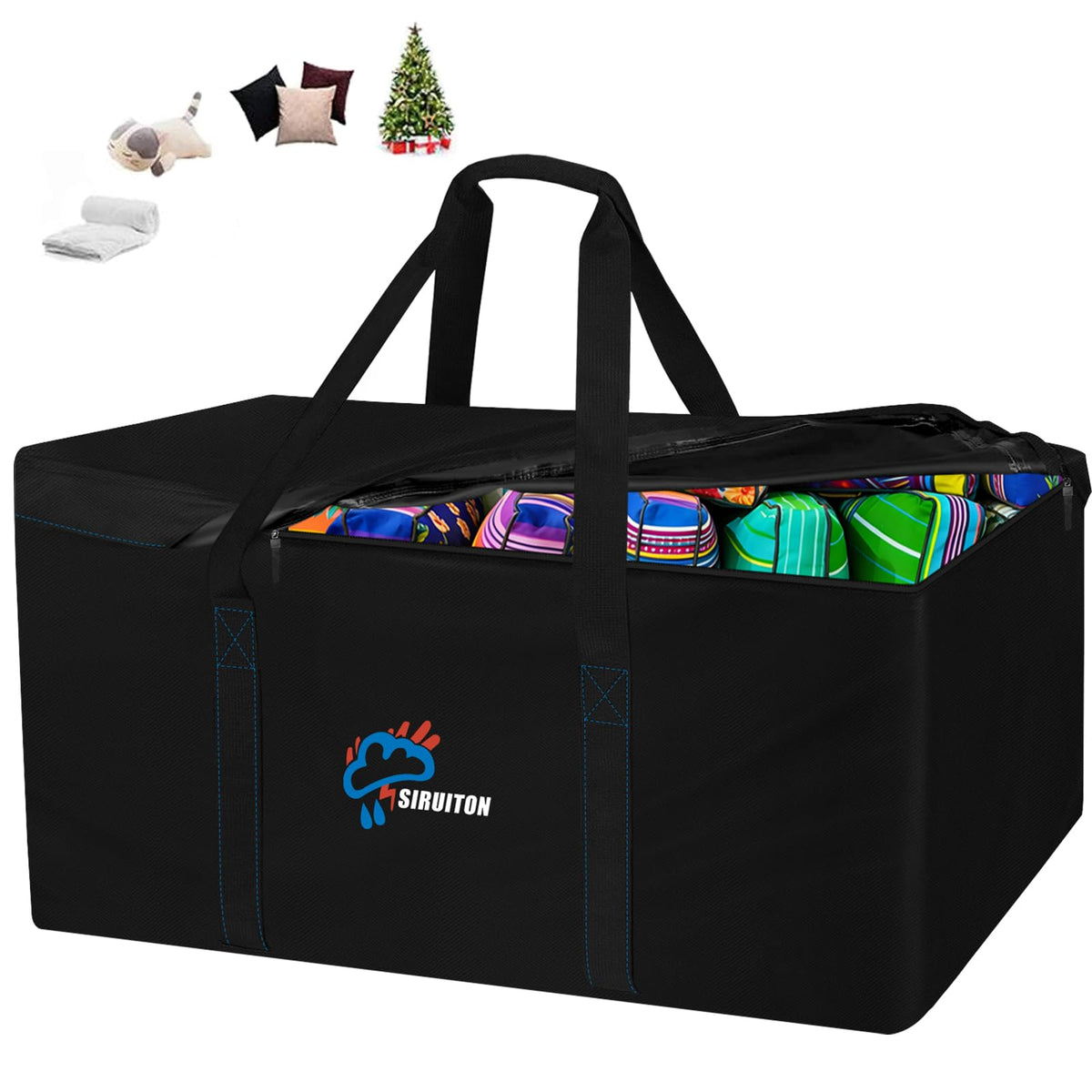 SIRUITON 69in Outdoor Cushion Storage Bag,600D Oxford Waterproof - Image 1