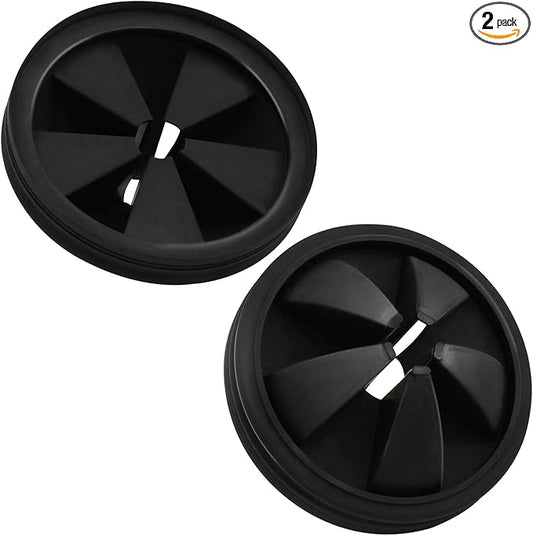 2PCS Garbage Disposal Splash Guard Collar Sink Baffle, Food Waste Disposer Parts Accessories, 3-3/8 Inch Multi-Function Drain Plugs for Garbagal Disposals by CLEESINK