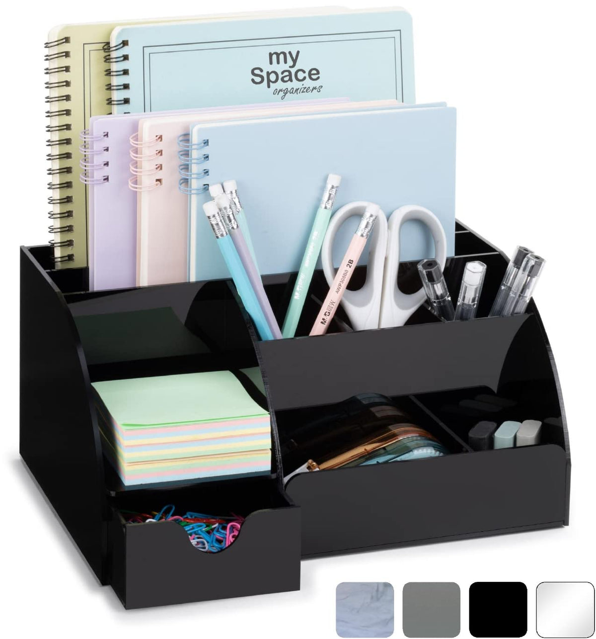 My Space Organizers Black Desk Organizer with 9 Compartments - Image 1
