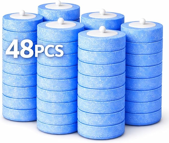 Count Disposable Toilet Brush Heads, Toilet Bowl Wand Refills, Replacement Heads for Toilet and Bathroom Cleaning, Not Compatible with Electric Toilet Brushes(40PCS)