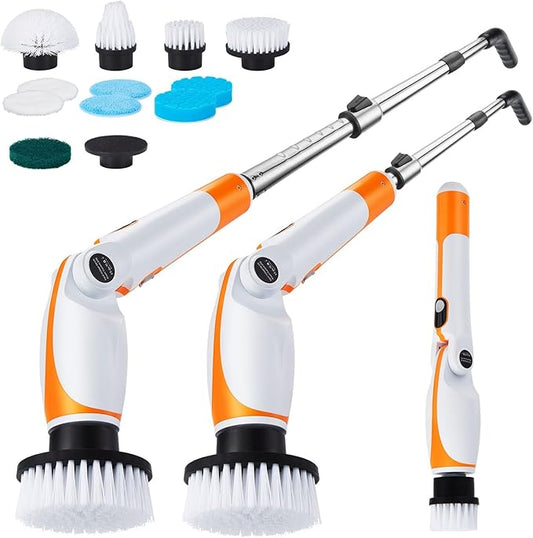 Fixm Electric Spin Scrubber with Extendable Handle & 4 Adjustable Angles, High-Speed Cleaning Brush for Versatile Deep Cleaning, Perfect for Bathroom, Shower, Tub, Tiles & Floors
