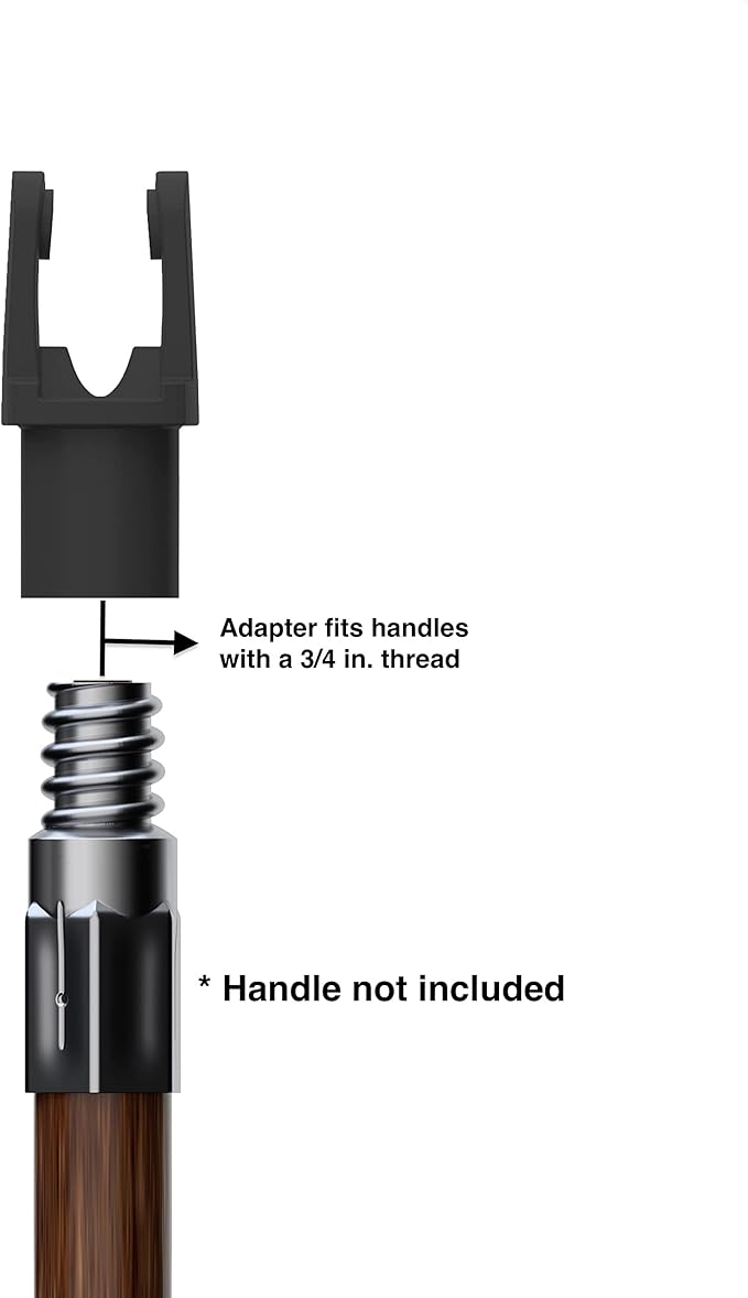 Fuginator Scrub Brush for Tile & Grout: Stiff Nylon Bristle Scrubbing Brush & Handle Connector - Bathtub/Shower Scrubber for Floor Joints - Cleaning Brushes & Supplies for Bathroom & Kitchen (Black)