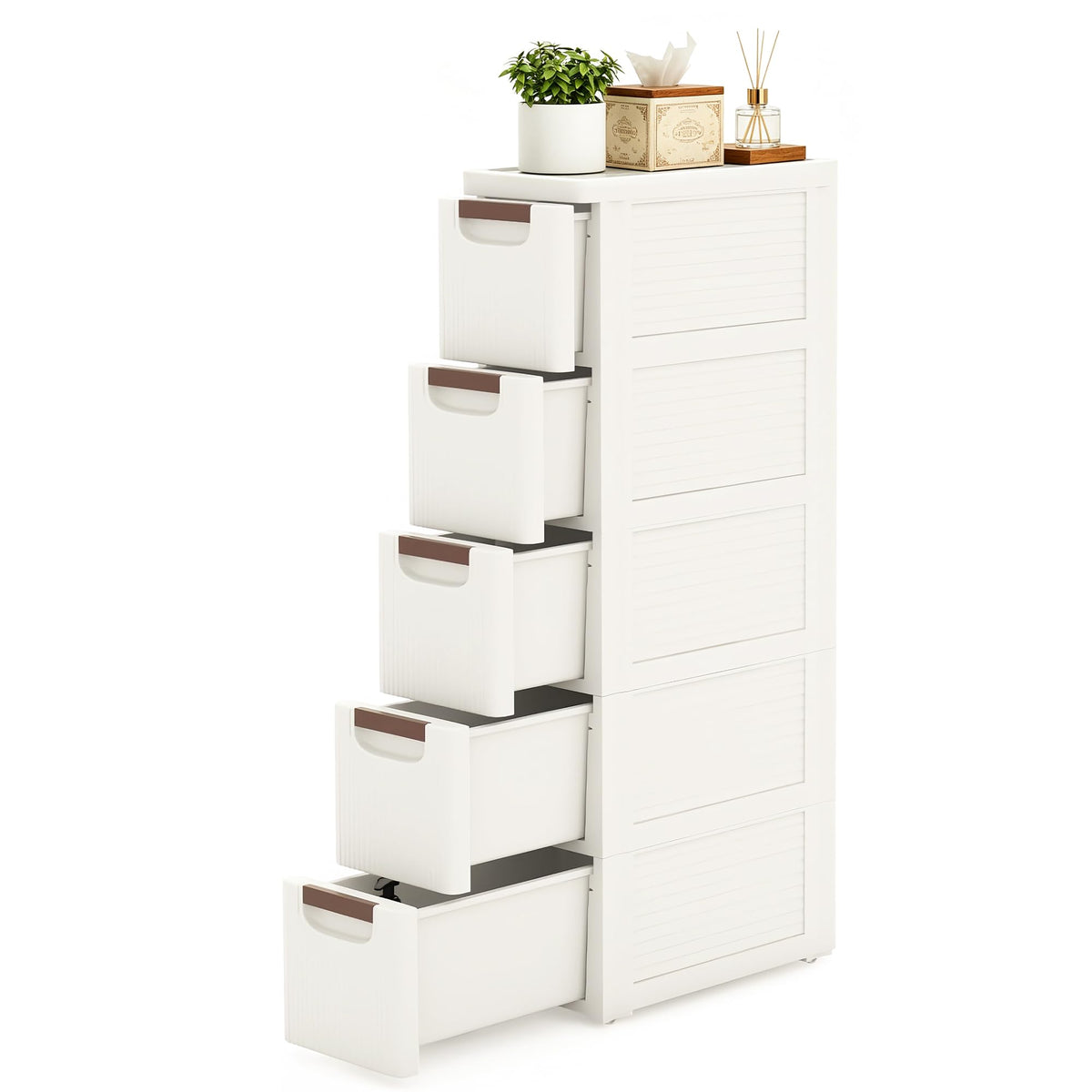 Narrow Bathroom Storage Cabinet with 5 Drawers, 7.5- | All Products - Image 1