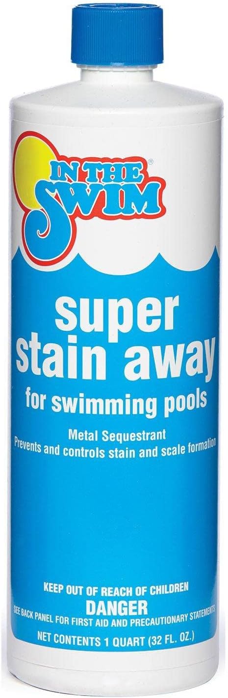 In The Swim Super Stain Away - The Ultimate Swimming Pool Stain Remover – Prevents Stains, Scaling, and Build-Up in Swimming Pools - 1 Quart