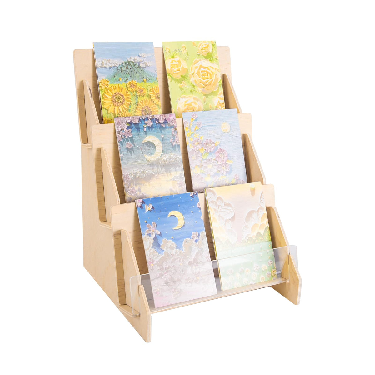 Greeting Card Display Stand, 3 Tier Postcard Display | All Products - Image 1