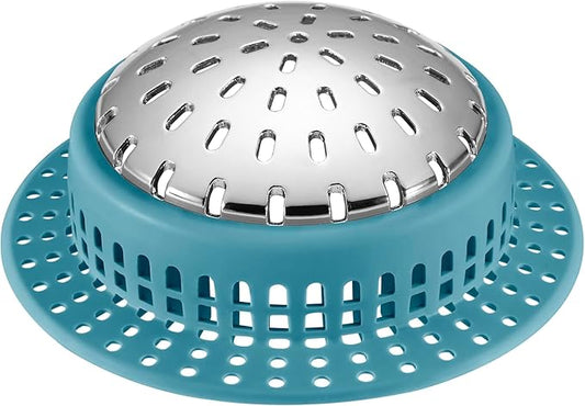 Shower Drain Hair Catcher, Shower Drain Cover, Bathtub Drain Hair Catcher for Pop-Up & Regular Drains