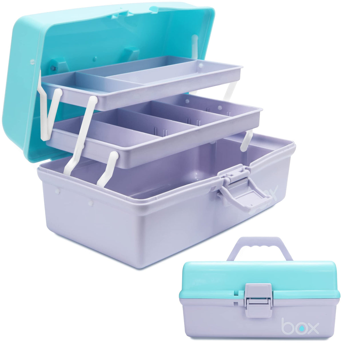 TERGOO 12in 3-Layer Plastic Craft Organizers and Storage - Image 1