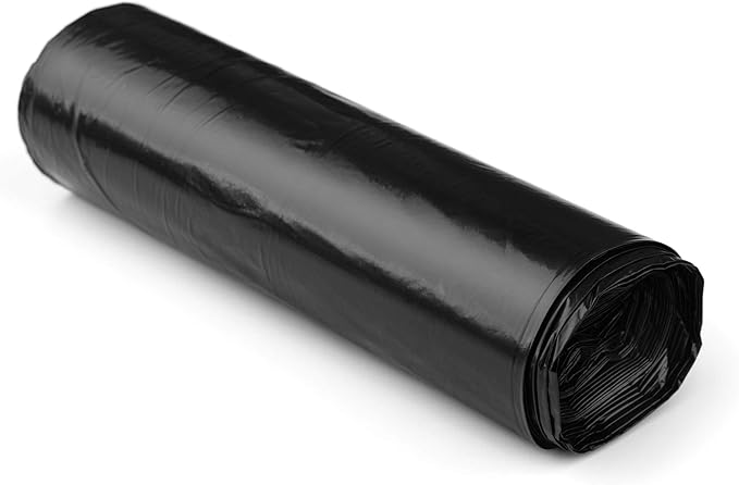 Plastic Sheeting 4 MIL Black (10x100) Roll for Tarp, Garden, Painters Drop Cloth, Plastic Mulch, Weed Barrier, Underlayment, Concrete Curing, Moisture, Vapor, Construction Film, Lumber, Ground Cover