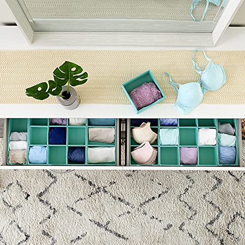 Household Essentials Teal Narrow Deep Drawer Organizer Boxes - Image 8