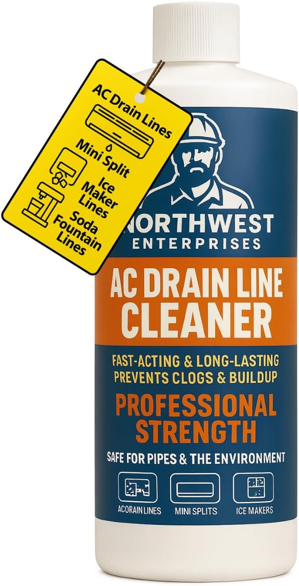 AC Drain Line Cleaner and Unclogger - Air Conditioner Cleaner Prevents Build-Up for AC Units, Dehumidifiers, Ice Machines, & More (32 ounces)