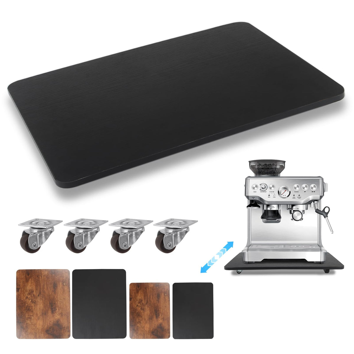360° Appliance Slider Sliding Tray, Coffee Maker Rolling Tray - Image 1