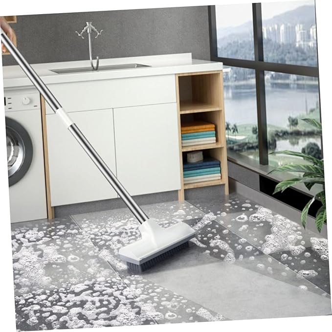 Toilet Tile Cleaning Brush Floor Cleaning Brush Long Handle for Bathroom