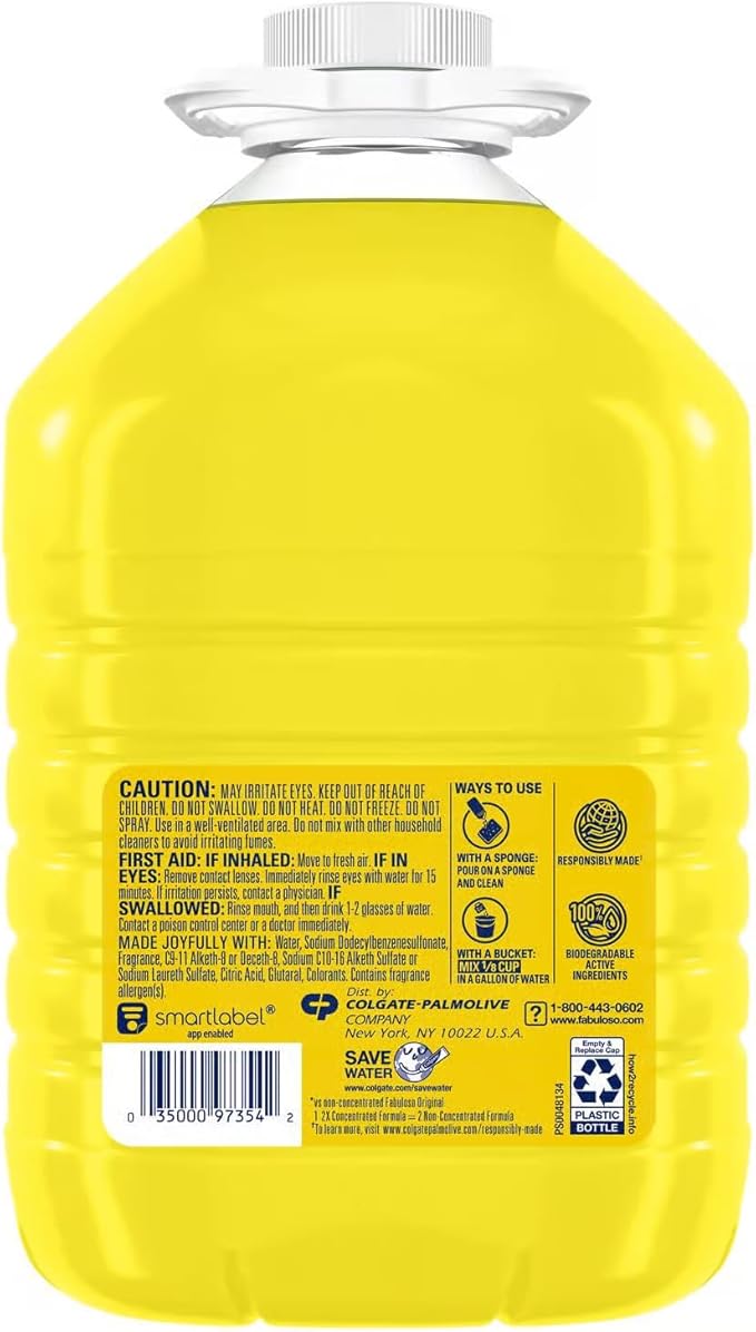Fabuloso Multi-Purpose Cleaner Concentrated Formula, 1 Gallon