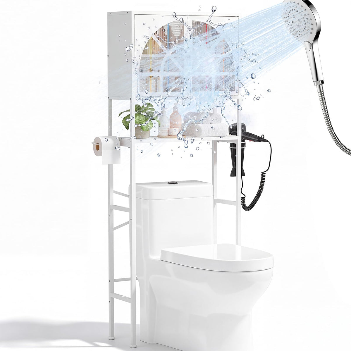 Xubialo 61"H Over The Toilet Storage Cabinet with Doors: Bathroom - Image 1