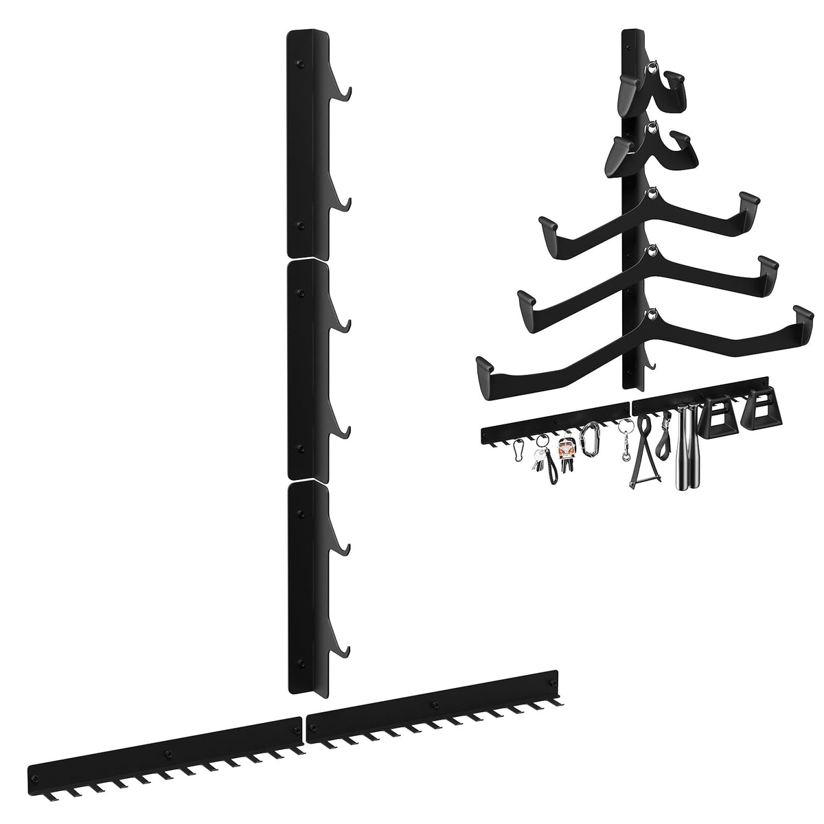 LAT Pull Down Bar Storage Rack Wall Mount, Home Gym Organization - Image 1