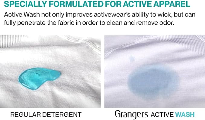 Grangers Active Wash Performance Sports Detergent for Activewear Clothing, 33.8 oz