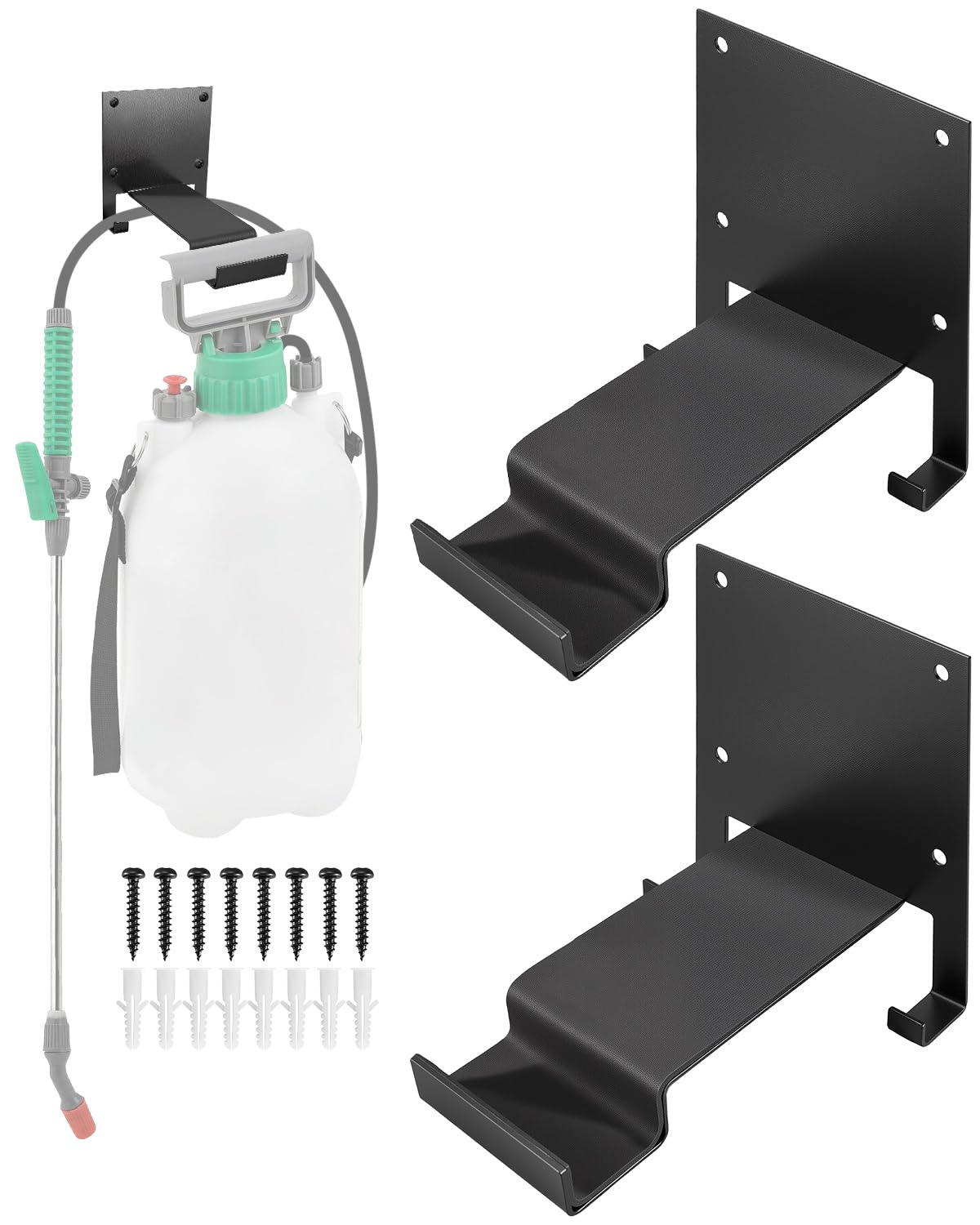 Pump Sprayer Holder, 2 Pack Backpack Blower Wall Mount - Image 1