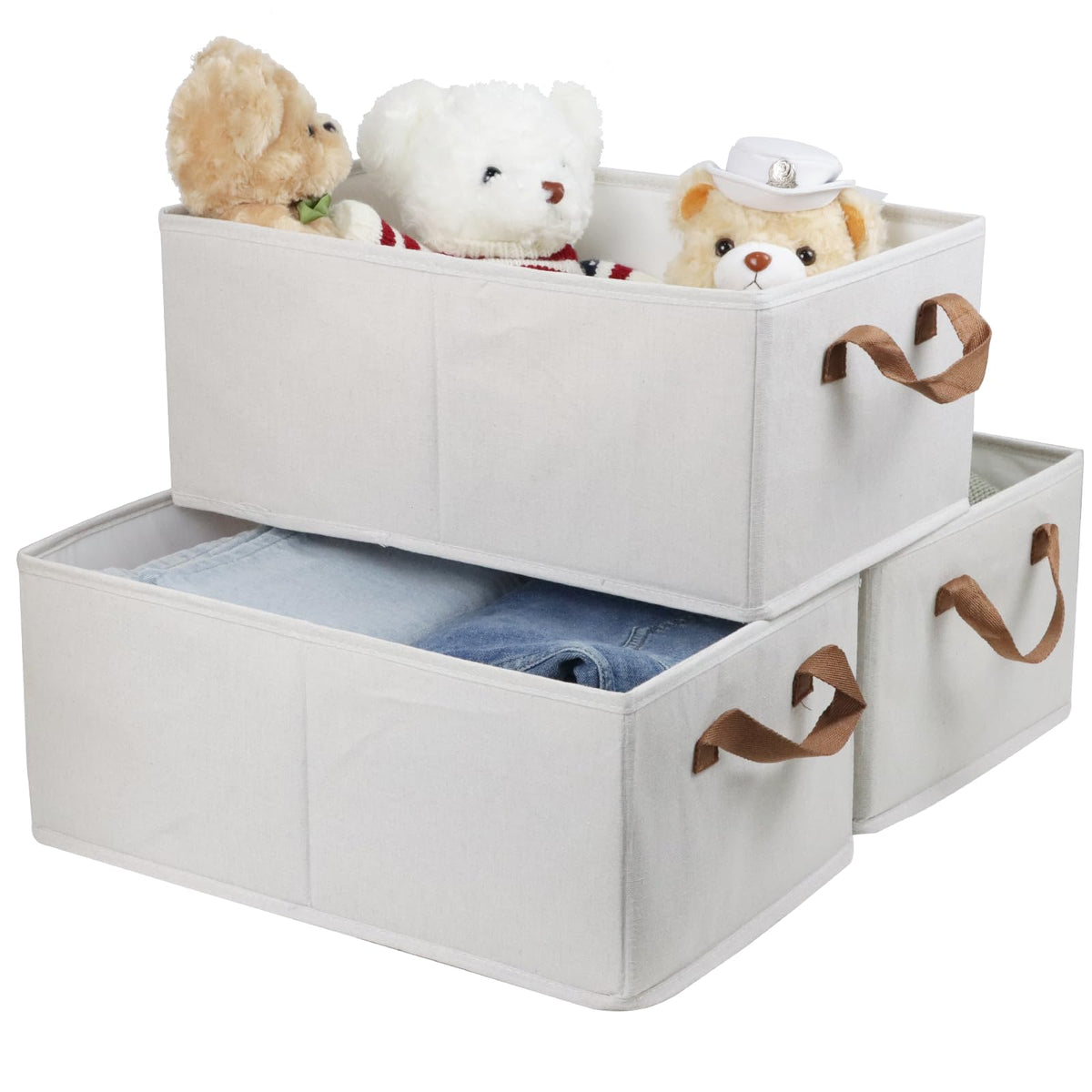 Fordonral Pack of 3 Large Capacity Storage Bins Closet - Image 1
