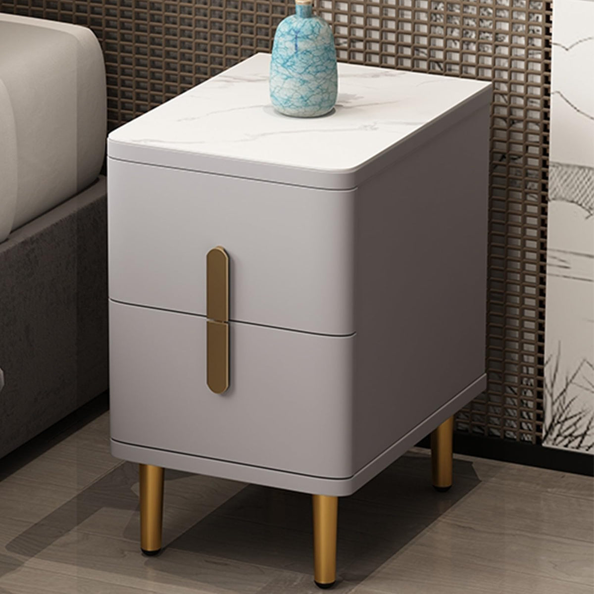 Solid wood Ultra-narrow bedroom bedside table,tall nightstand - Image 1