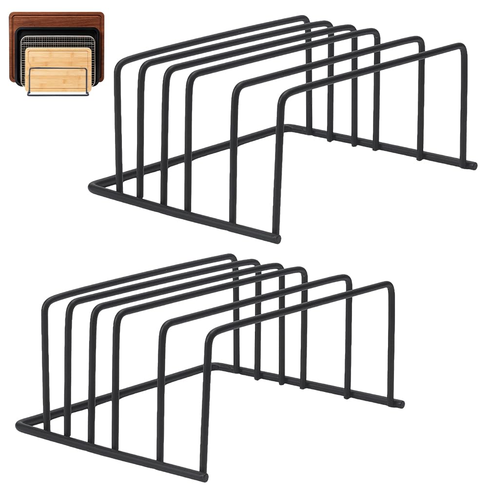 AHANDMAKER 2 Pack Cutting Board Organizer Baking Sheet Organizer - Image 1