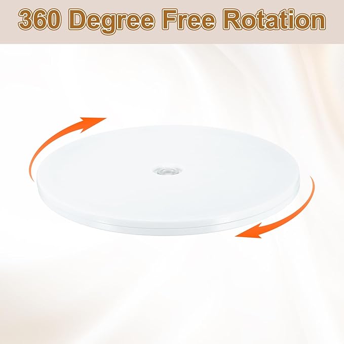 uxcell 4Pack Acrylic Lazy Susan Turntable, 8" Spinner Lazy Susan Turntable Organizer, Acrylic Ball Bearing Rotating Tray for Pantry Spice Rack Decorating, White