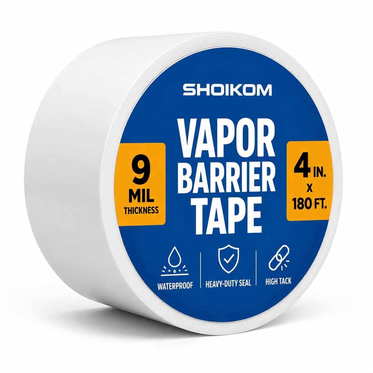 9 Mil Vapor Barrier Tape 4 Inch x 180 Ft Waterproof House Wrap - Image 1