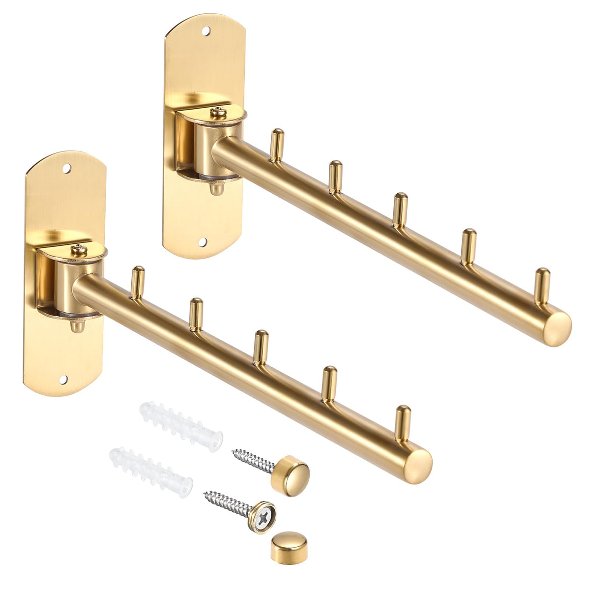 Sumnacon Clothes Rack,2 Pcs Stainless Steel Wall Mounted - Image 1