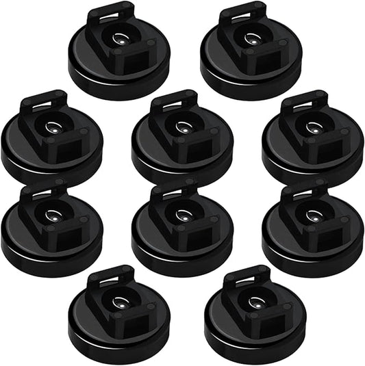 Magnet Zip Tie Mount Magnetic Zip Ties Mount Holder Strong 1-Second Magnetic Snap Installation Heavy-Duty Cable Tie Mounts for Car Boat Workshop Home Office (10pcs, D20 0.78IN)