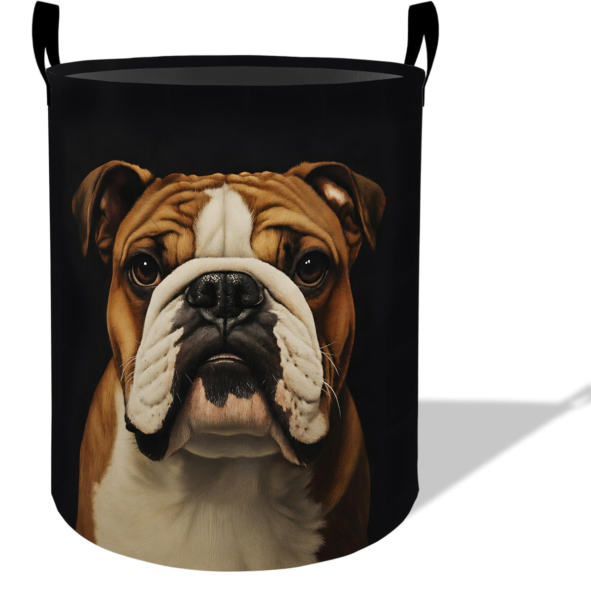 Bulldog Waterproof Foldable Laundry Basket Hamper 19.7"x15.8" - Image 1