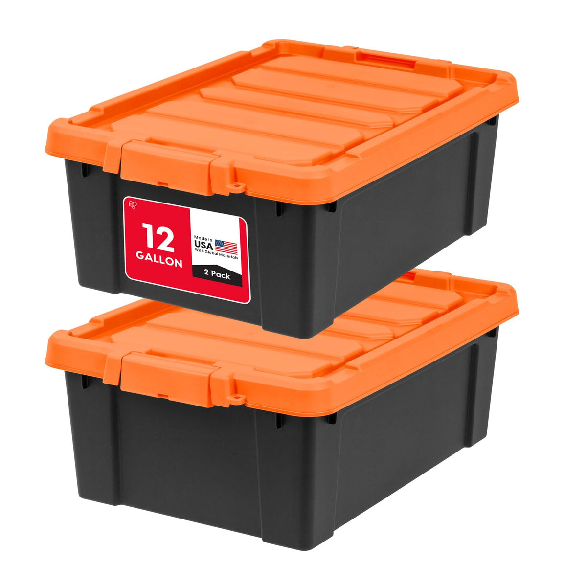 IRIS USA Lockable Storage Bins with Lids, 12 Gallon Heavy Duty - Image 1