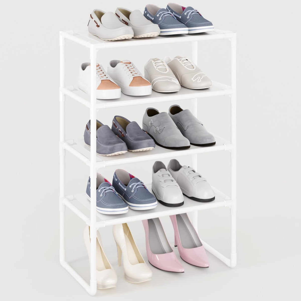 5-Tier Small Shoe Rack for Closet and Entryway, Narrow Shoe Shelf - Image 1