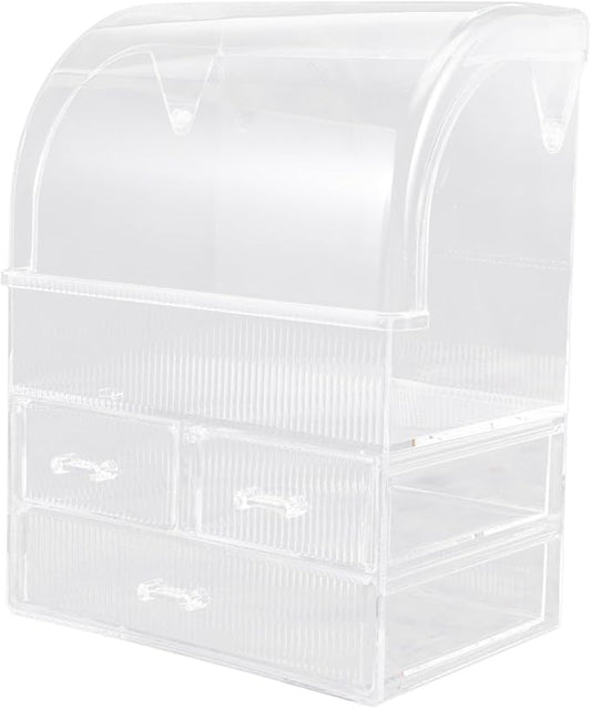 FRCOLOR Large Capacity Makeup Storage Box Acrylic Organizer Desktop Cosmetics Organizer Dividers