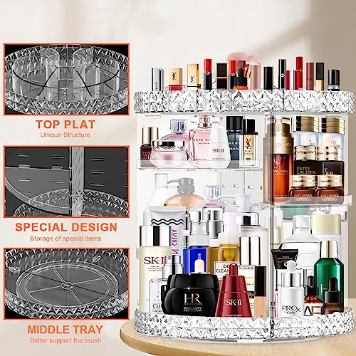 360 Rotating Makeup Organizer for Vanity + Makeup Brush - Image 7