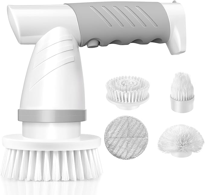 iezfix Portable Electric Spin Scrubber X01 and Cleaning Brush Attachments