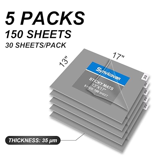 17" x 13" Grey Sticky Mat Tacky Pads Adhesive Floor Mat (5 Packs,150 Sheets,30 Sheets/Pack） for Cleanroom Laboratory Hospital Construction Pets Home Indoor Gymnasium and Workshop