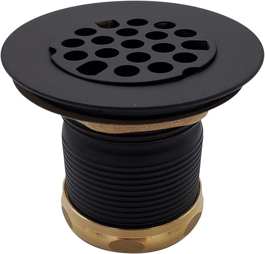 Westbrass Grid Basket Style Bar Sink Strainer, Matte Black, D2181-62
