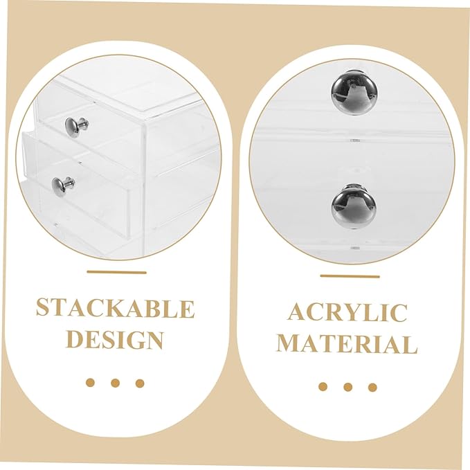 Three-layer Storage Box Drawers Multi-functional Desktop Organizer Desk Organizers and Storage Drawers