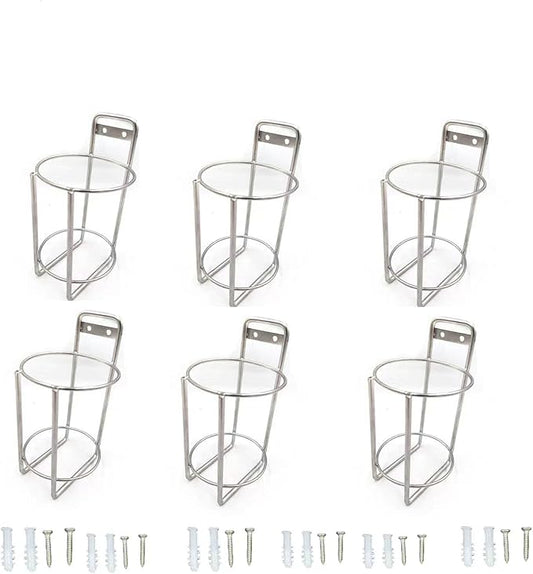 6 Pcs Stainless Steel Wipes Holders Wall Brackets,2 Installation Methods,Cleaning Wipes and Diapers Container Organizer Dispenser for Hospital,Bathroom,Office,Home