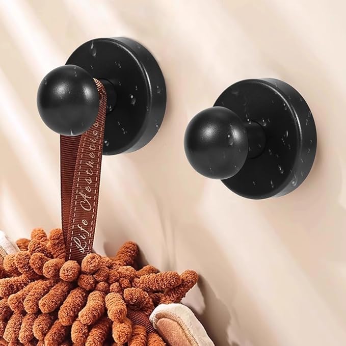 Picowe Suction Cup Hooks, Heavy Duty No Drill Holds Weight, Removable Adhesive Grips for Tile, Glass, Mirror, Shower - Perfect for Bathroom, Kitchen, Office Organization (6)