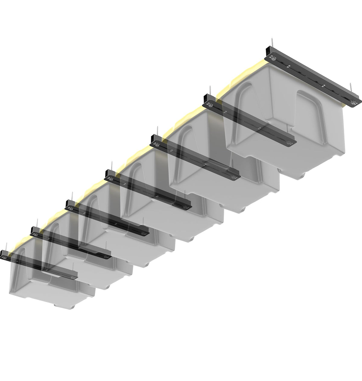 TORACK Garage Ceiling Bin Storage Rack, Overhead Tote | Garage Storage - Image 1