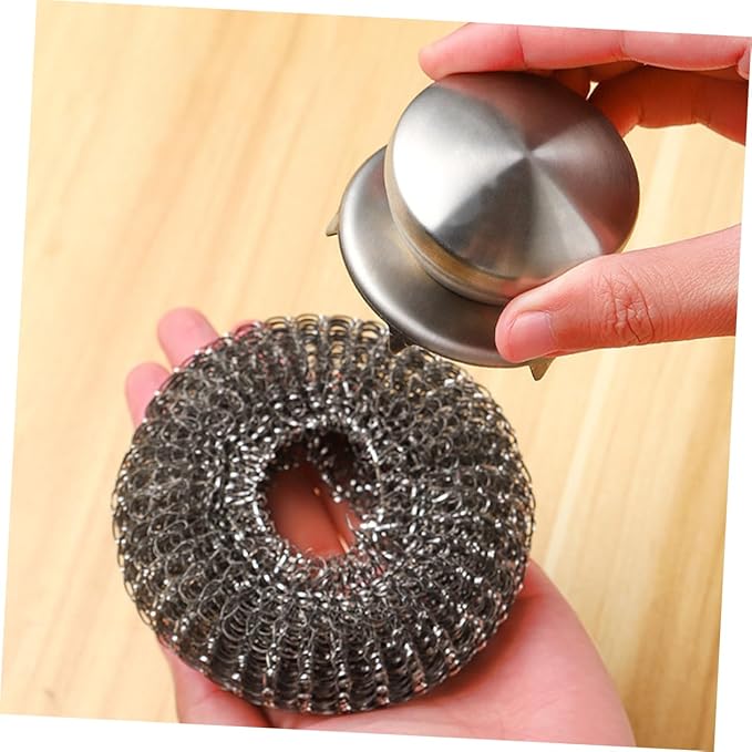 BBQ Grill Scraper Kitchen Metal Scrubber Steel Wool Dish Scrubber Stainless Steel Cleaning Pads Scrubber for Wash Sink and Stove