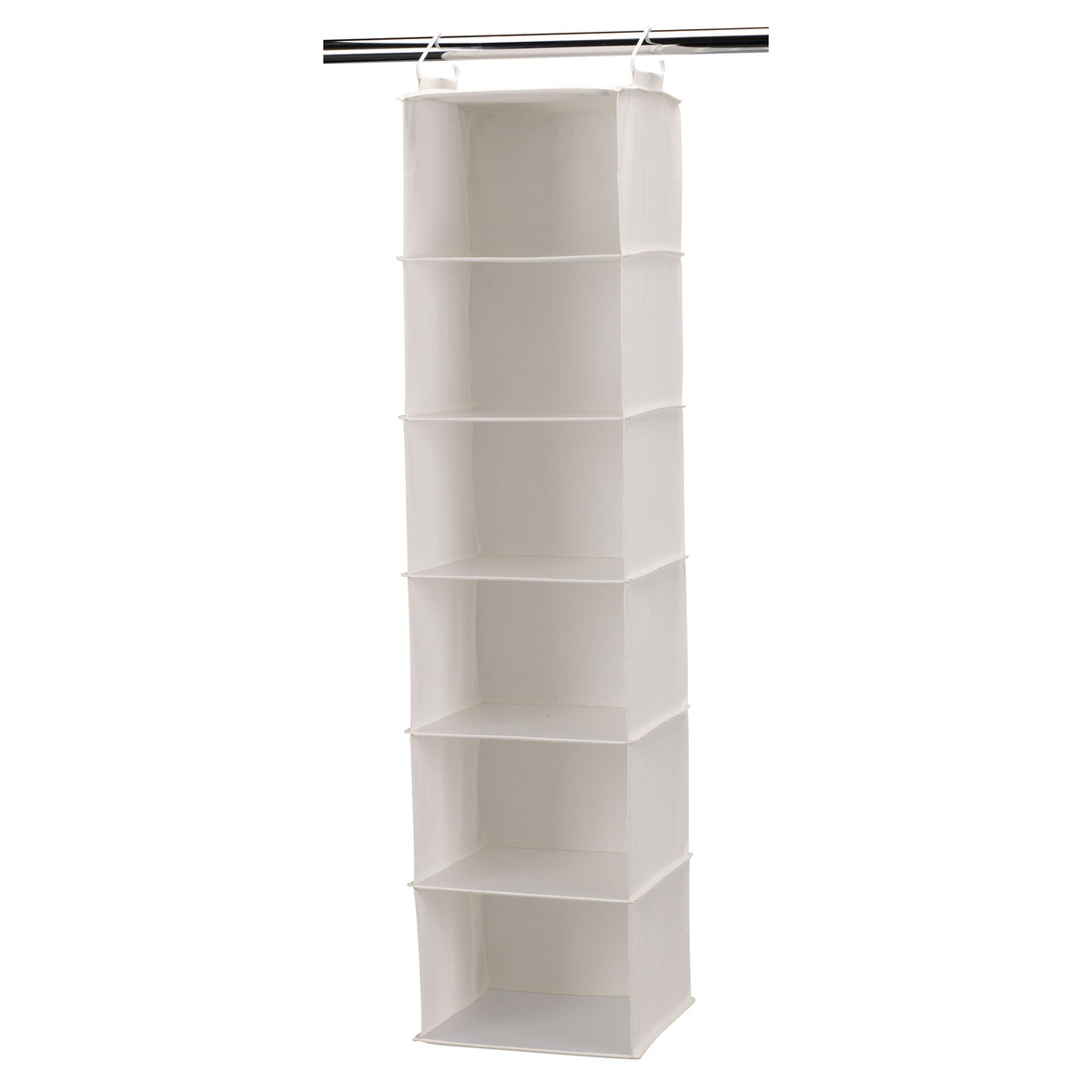Household Essentials 6‑Shelf Hanging Closet Organizer in Soft - Image 1