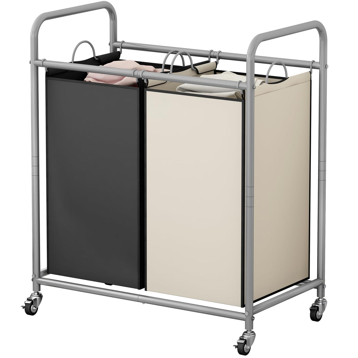 SUOERNUO Laundry Hamper with Lockable Wheels and 2 Removable Bags - Image 1