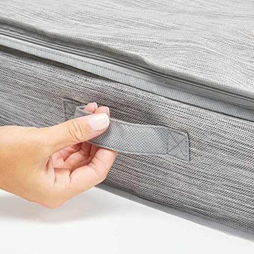 mDesign Long Gift Wrapping Organizer with Handles | Home Organization - Image 6